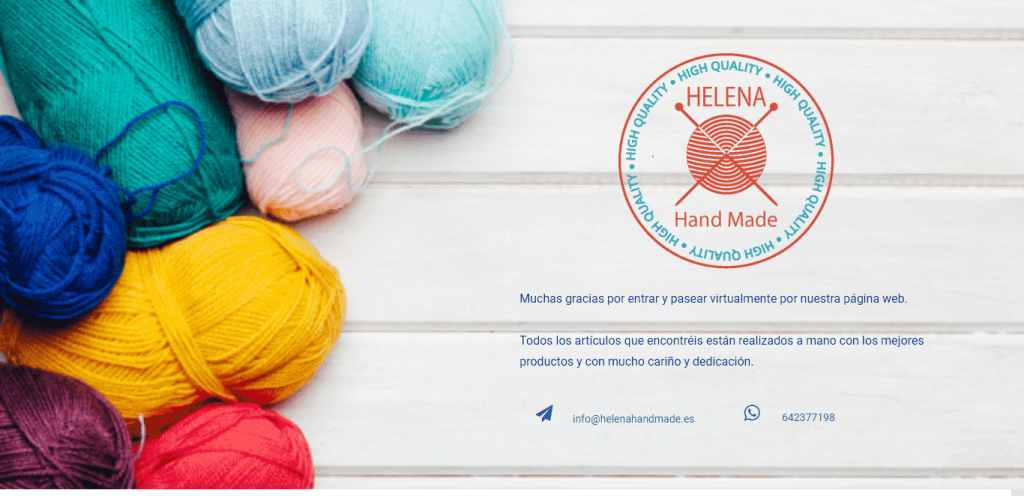 Pantallazo de la web helenahandmade.es