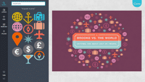 Crear un anuncio con canva, pantallazo de Canva