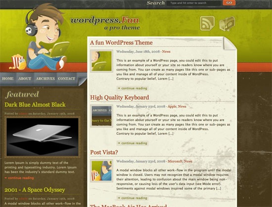 Diversión de WordPress: captura de pantalla.