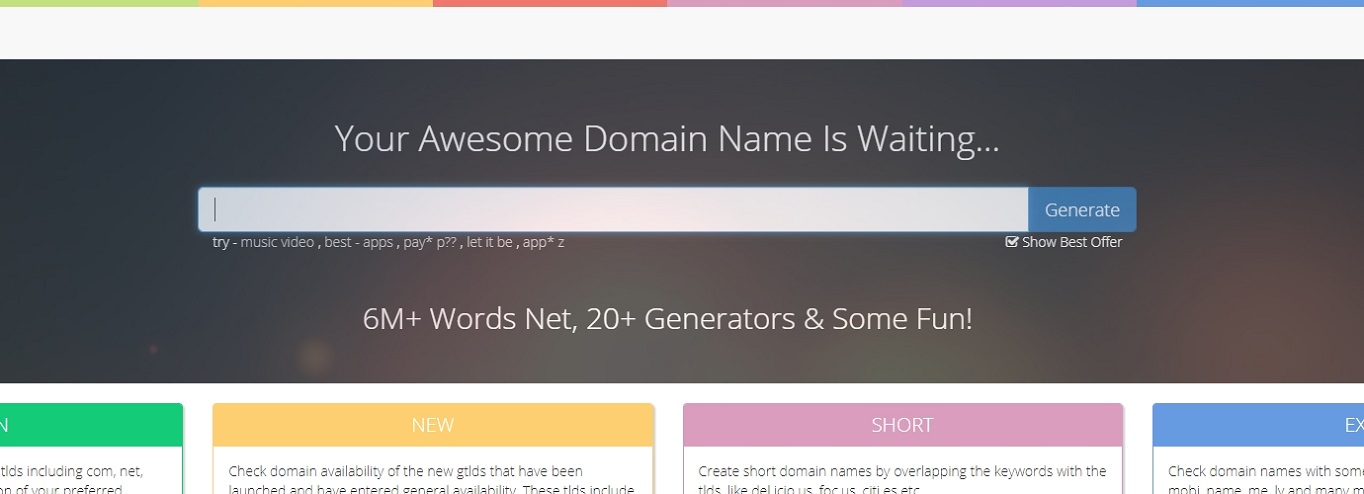 Generador de nombres de dominio NameMesh