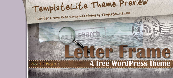 Letter Frame: un tema gratuito de WordPress