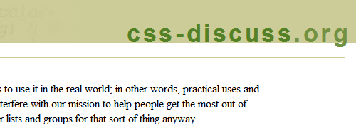 CSS-Discuss: captura de pantalla.