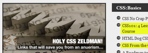 ¡Santo CSS Zeldman!  - captura de pantalla.
